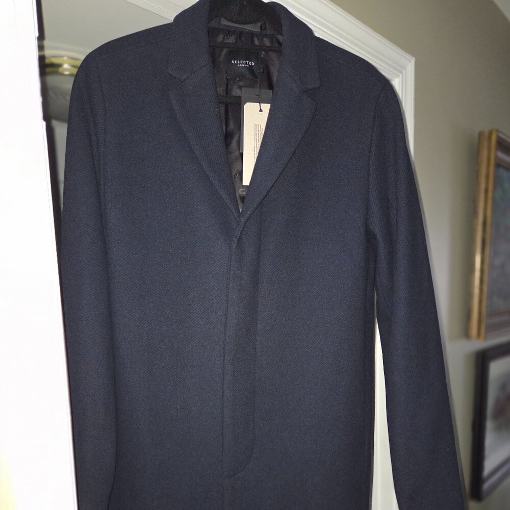 Elegant Navy Trench Coat for Men